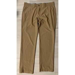 ADIDAS Polyester Stretch Men's Khaki Pants (RN# 88386) Sz 36"W x 32"L